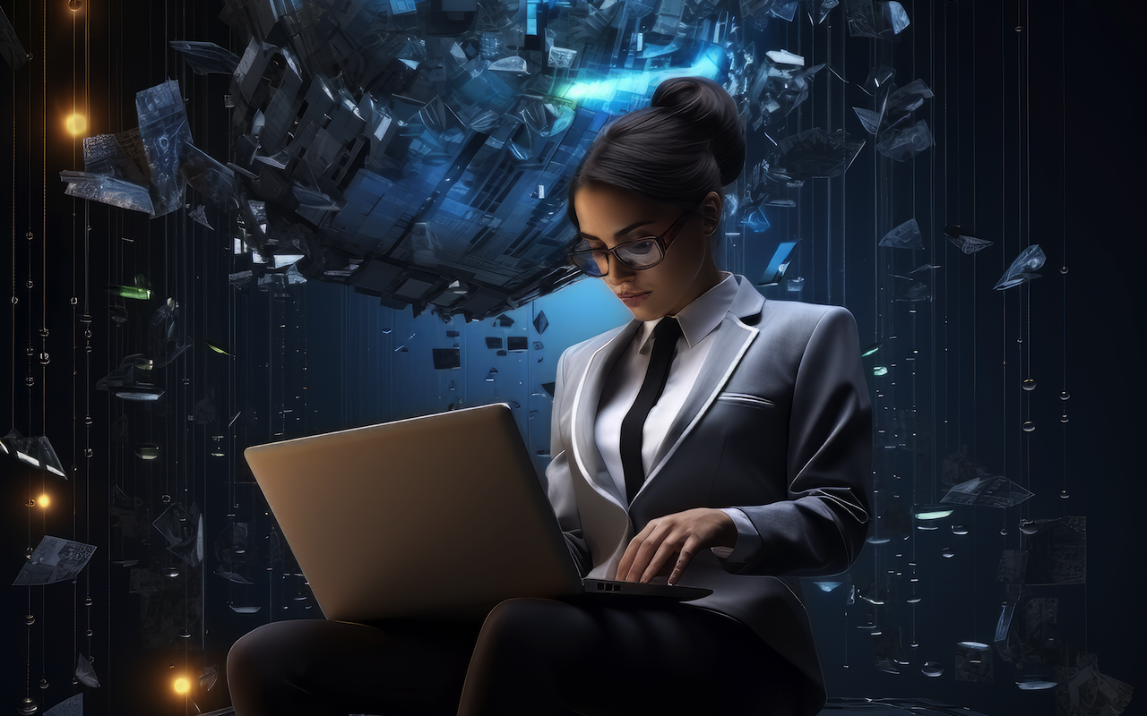 Futuristic Business Scene